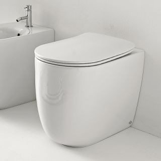 Унитаз Kerasan Nolita 531801 приставной Белый глянцевый без сиденья